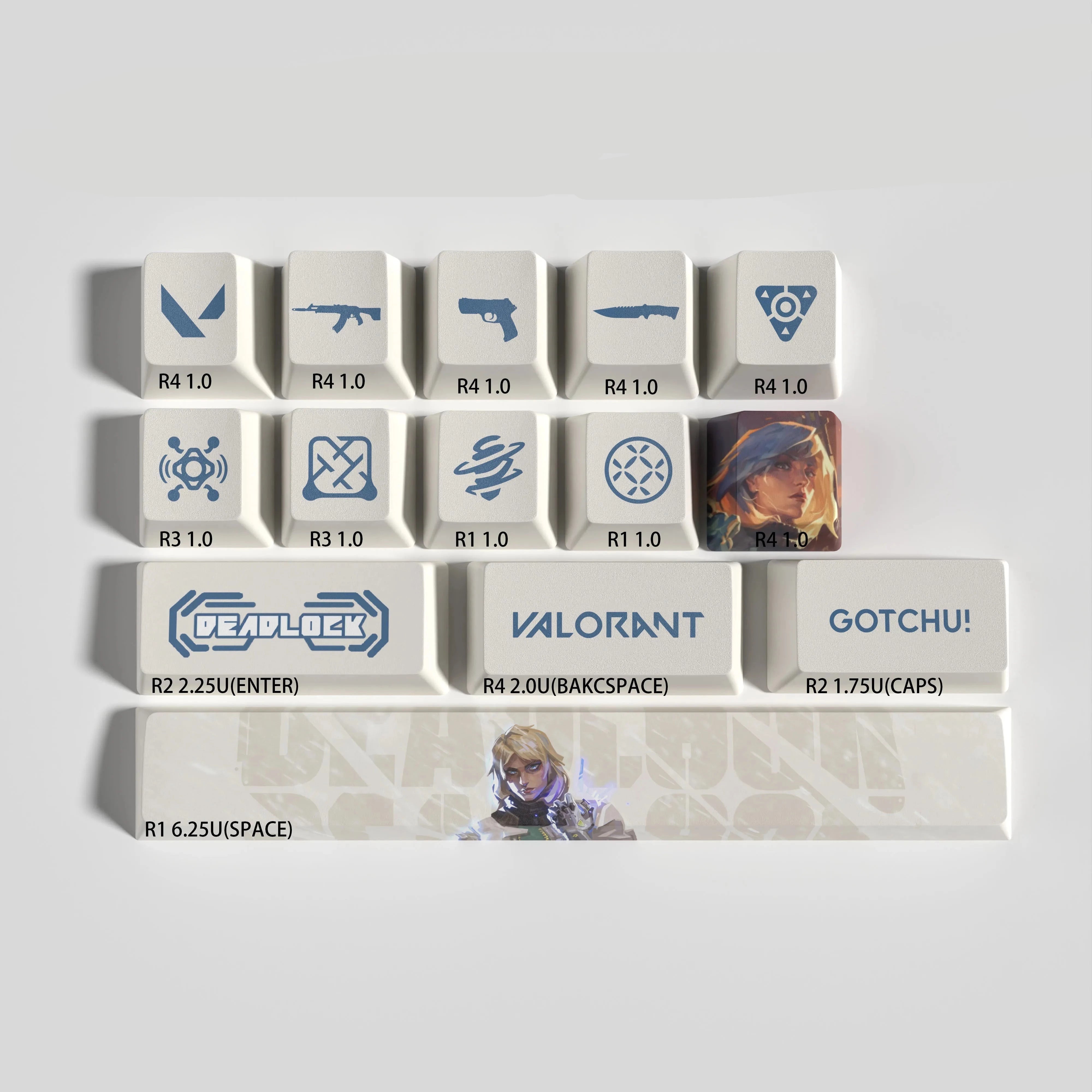 New Valorant design Deadlock keycaps 14keys