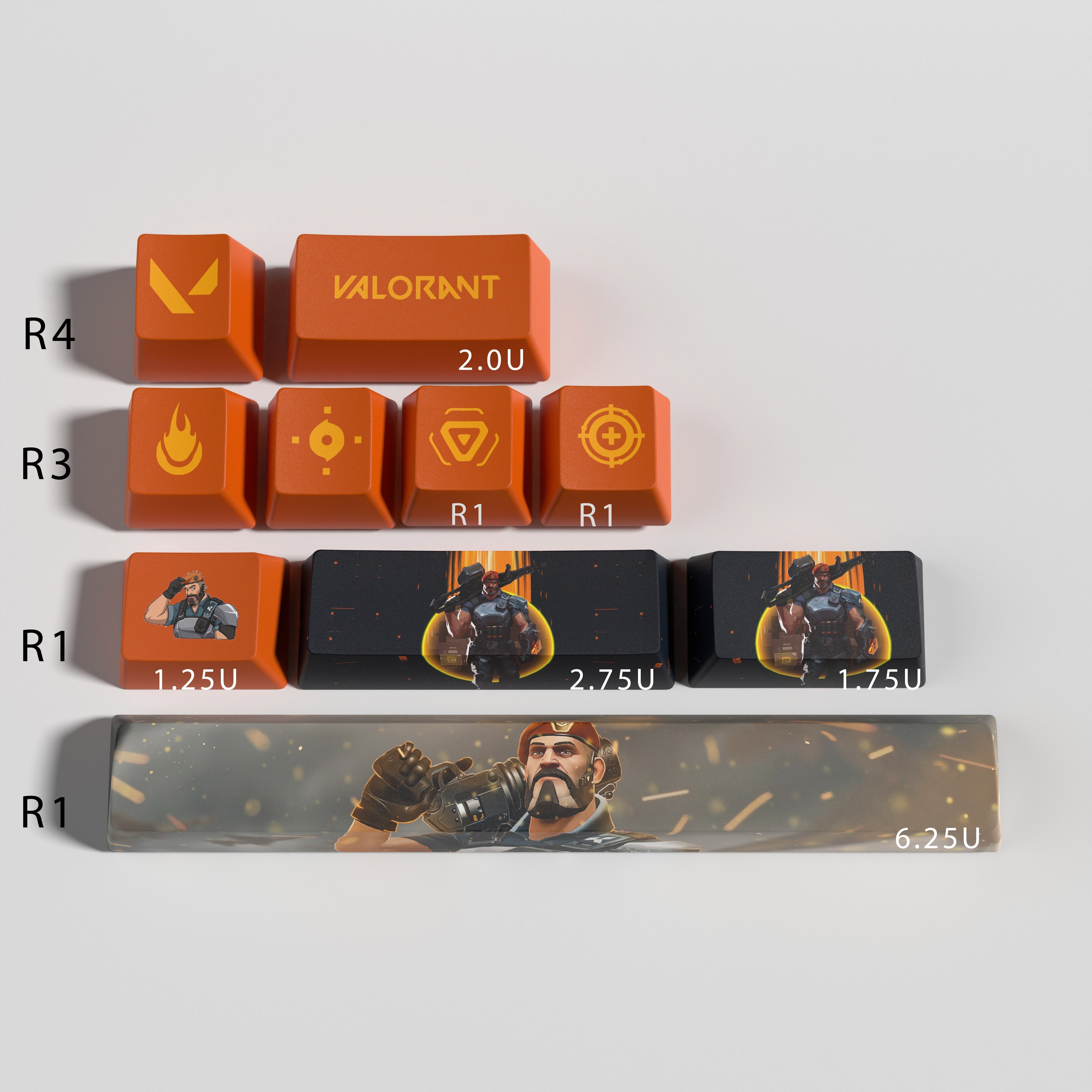 Valorant game keycaps Brimstone  10keys - Zxsetup